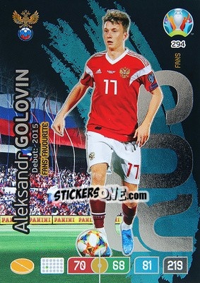 Sticker Aleksandr Golovin - UEFA Euro 2020 Preview. Adrenalyn XL n. 294 - Panini