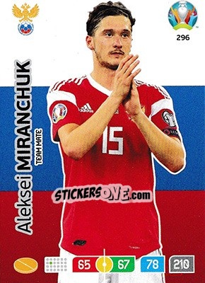 Cromo Aleksei Miranchuk - UEFA Euro 2020 Preview. Adrenalyn XL - Panini