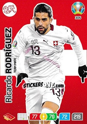 Sticker Ricardo Rodríguez - UEFA Euro 2020 Preview. Adrenalyn XL - Panini