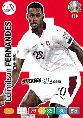 Sticker Edimilson Fernandes - UEFA Euro 2020 Preview. Adrenalyn XL n. 306 - Panini