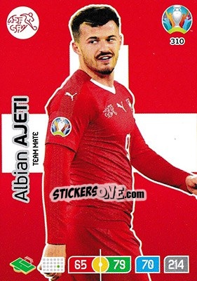 Sticker Albian Ajeti - UEFA Euro 2020 Preview. Adrenalyn XL n. 310 - Panini