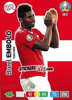 Sticker Breel Embolo - UEFA Euro 2020 Preview. Adrenalyn XL n. 314 - Panini