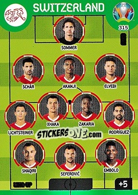 Sticker Line-Up - UEFA Euro 2020 Preview. Adrenalyn XL n. 315 - Panini