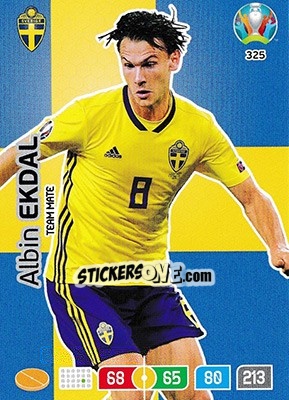 Sticker Albin Ekdal - UEFA Euro 2020 Preview. Adrenalyn XL n. 325 - Panini