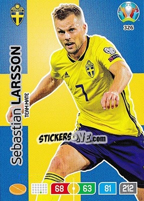Sticker Sebastian Larsson - UEFA Euro 2020 Preview. Adrenalyn XL n. 326 - Panini