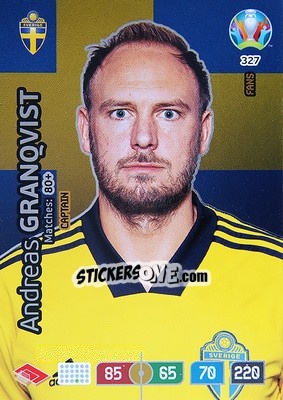 Sticker Andreas Granqvist - UEFA Euro 2020 Preview. Adrenalyn XL - Panini