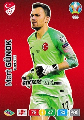 Sticker Mert Günok - UEFA Euro 2020 Preview. Adrenalyn XL n. 335 - Panini