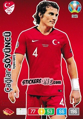 Sticker Çağlar Söyüncü - UEFA Euro 2020 Preview. Adrenalyn XL n. 342 - Panini