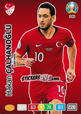 Cromo Hakan Çalhanoğlu - UEFA Euro 2020 Preview. Adrenalyn XL - Panini