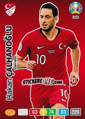 Sticker Hakan Çalhanoğlu - UEFA Euro 2020 Preview. Adrenalyn XL n. 346 - Panini