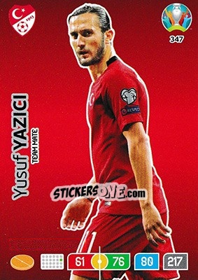 Sticker Yusuf Yazici - UEFA Euro 2020 Preview. Adrenalyn XL n. 347 - Panini