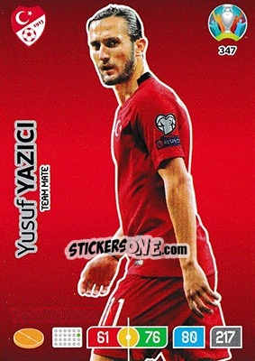 Cromo Yusuf Yazici - UEFA Euro 2020 Preview. Adrenalyn XL - Panini