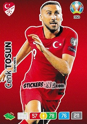 Sticker Cenk Tosun - UEFA Euro 2020 Preview. Adrenalyn XL n. 350 - Panini