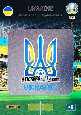 Sticker Team Logo - UEFA Euro 2020 Preview. Adrenalyn XL n. 352 - Panini
