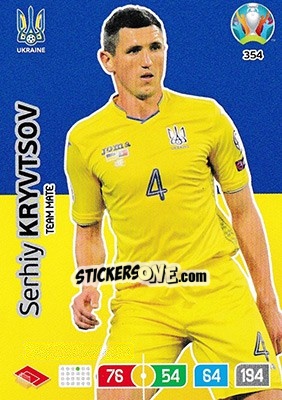 Sticker Serhiy Kryvtsov - UEFA Euro 2020 Preview. Adrenalyn XL n. 354 - Panini