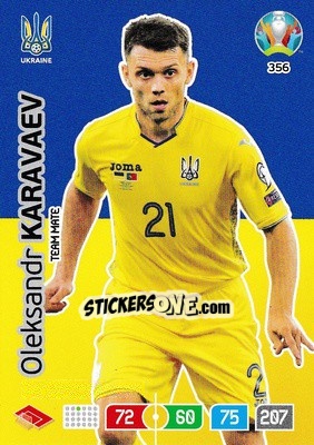 Sticker Oleksandr Karavaev - UEFA Euro 2020 Preview. Adrenalyn XL n. 356 - Panini