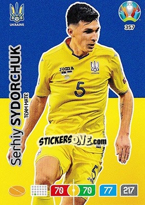 Sticker Serhiy Sydorchuk - UEFA Euro 2020 Preview. Adrenalyn XL n. 357 - Panini