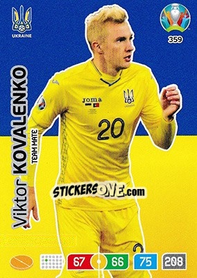 Sticker Viktor Kovalenko - UEFA Euro 2020 Preview. Adrenalyn XL - Panini
