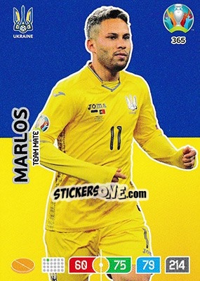 Sticker Marlos - UEFA Euro 2020 Preview. Adrenalyn XL n. 365 - Panini