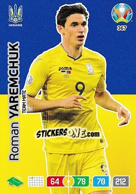 Sticker Roman Yaremchuk - UEFA Euro 2020 Preview. Adrenalyn XL - Panini