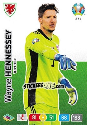 Sticker Wayne Hennessey - UEFA Euro 2020 Preview. Adrenalyn XL n. 371 - Panini