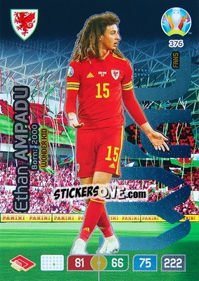 Sticker Ethan Ampadu - UEFA Euro 2020 Preview. Adrenalyn XL n. 376 - Panini