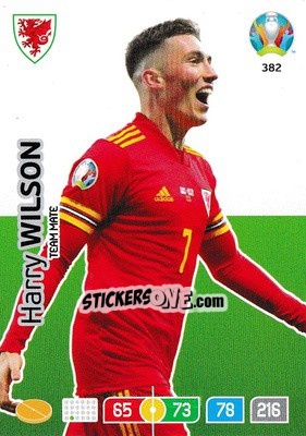 Sticker Harry Wilson - UEFA Euro 2020 Preview. Adrenalyn XL n. 382 - Panini