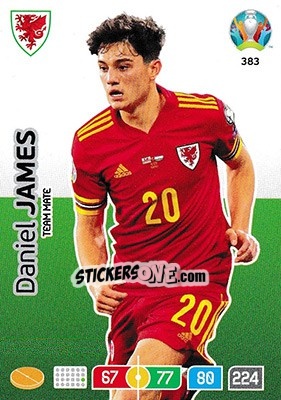 Sticker Daniel James - UEFA Euro 2020 Preview. Adrenalyn XL n. 383 - Panini