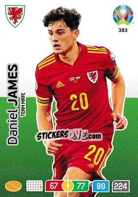 Cromo Daniel James - UEFA Euro 2020 Preview. Adrenalyn XL - Panini