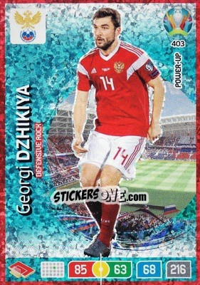 Sticker Georgi Dzhikiya - UEFA Euro 2020 Preview. Adrenalyn XL n. 403 - Panini