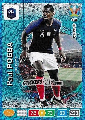 Sticker Paul Pogba - UEFA Euro 2020 Preview. Adrenalyn XL n. 410 - Panini