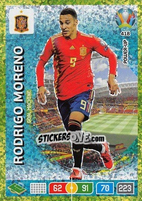 Sticker Rodrigo Moreno - UEFA Euro 2020 Preview. Adrenalyn XL n. 418 - Panini