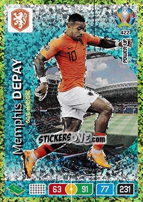 Sticker Memphis Depay - UEFA Euro 2020 Preview. Adrenalyn XL n. 422 - Panini