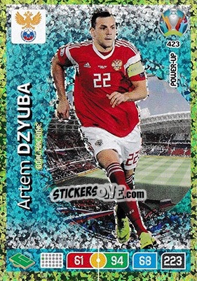 Sticker Artem Dzyuba - UEFA Euro 2020 Preview. Adrenalyn XL n. 423 - Panini