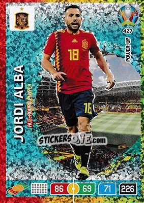 Sticker Jordi Alba - UEFA Euro 2020 Preview. Adrenalyn XL n. 427 - Panini