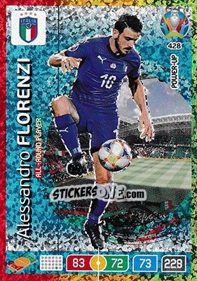 Sticker Alessandro Florenzi - UEFA Euro 2020 Preview. Adrenalyn XL n. 428 - Panini