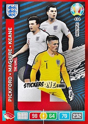 Sticker Jordan Pickford / Harry Maguire / Michael Keane - UEFA Euro 2020 Preview. Adrenalyn XL n. 434 - Panini