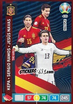 Sticker Kepa / Sergio Ramos / Jesús Navas - UEFA Euro 2020 Preview. Adrenalyn XL n. 435 - Panini