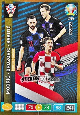 Sticker Luka Modric / Marcelo Brozovic / Ivan Rakitic - UEFA Euro 2020 Preview. Adrenalyn XL - Panini
