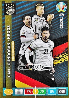 Sticker Emre Can / Ilkay Gündoğan / Toni Kroos - UEFA Euro 2020 Preview. Adrenalyn XL n. 443 - Panini
