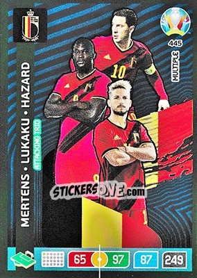 Sticker Dries Mertens / Romelu Lukaku / Eden Hazard - UEFA Euro 2020 Preview. Adrenalyn XL - Panini