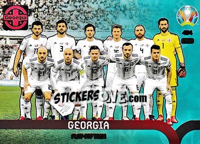 Sticker Georgia - UEFA Euro 2020 Preview. Adrenalyn XL n. 454 - Panini