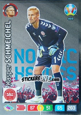 Sticker Kasper Schmeichel - UEFA Euro 2020 Preview. Adrenalyn XL n. 469 - Panini