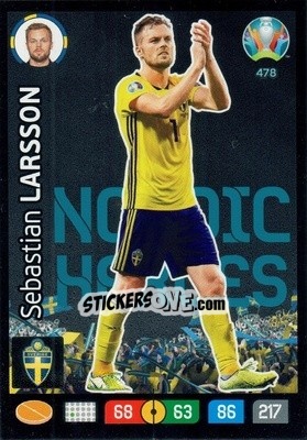 Cromo Sebastian Larsson - UEFA Euro 2020 Preview. Adrenalyn XL - Panini