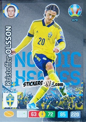 Sticker Kristoffer Olsson - UEFA Euro 2020 Preview. Adrenalyn XL n. 479 - Panini