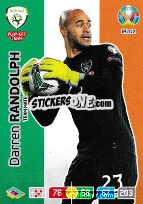 Sticker Darren Randolph - UEFA Euro 2020 Preview. Adrenalyn XL n. IRL02 - Panini