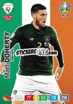 Sticker Matt Doherty - UEFA Euro 2020 Preview. Adrenalyn XL - Panini