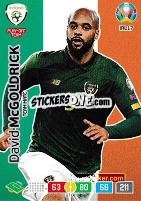 Sticker David McGoldrick - UEFA Euro 2020 Preview. Adrenalyn XL n. IRL17 - Panini