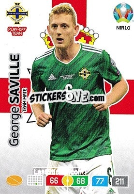 Sticker George Saville - UEFA Euro 2020 Preview. Adrenalyn XL n. NIR10 - Panini