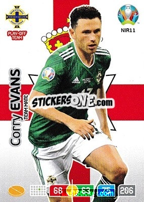 Sticker Corry Evans - UEFA Euro 2020 Preview. Adrenalyn XL - Panini